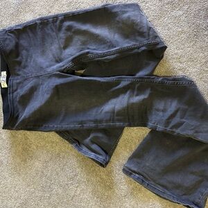 Free People Charcoal Wide Leg Jeans